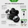 TNW A37 Wireless Microphone — Mic Lavalier Dual untuk Live Streaming