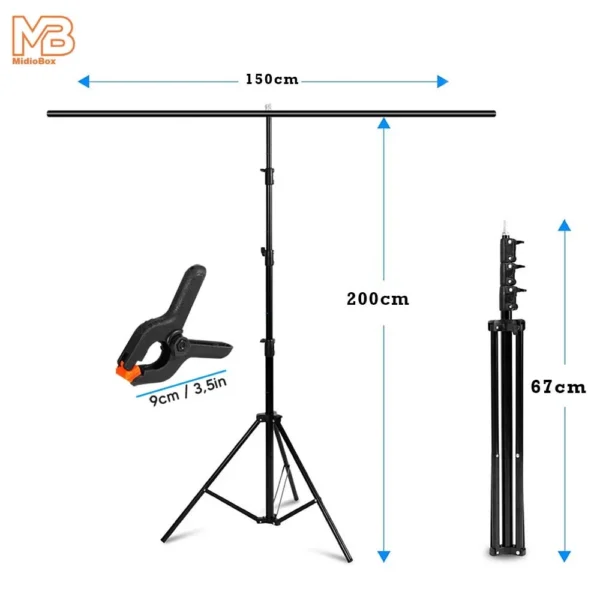 Paket Background Stand 2M + Background Studio — Backdrop Foto Profesional