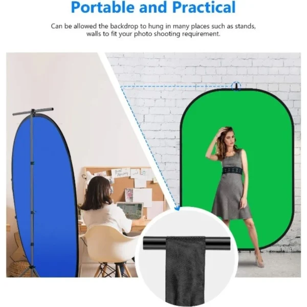 Green Screen Blue Screen 2in1 100x150cm — Backdrop Portable Content Creator
