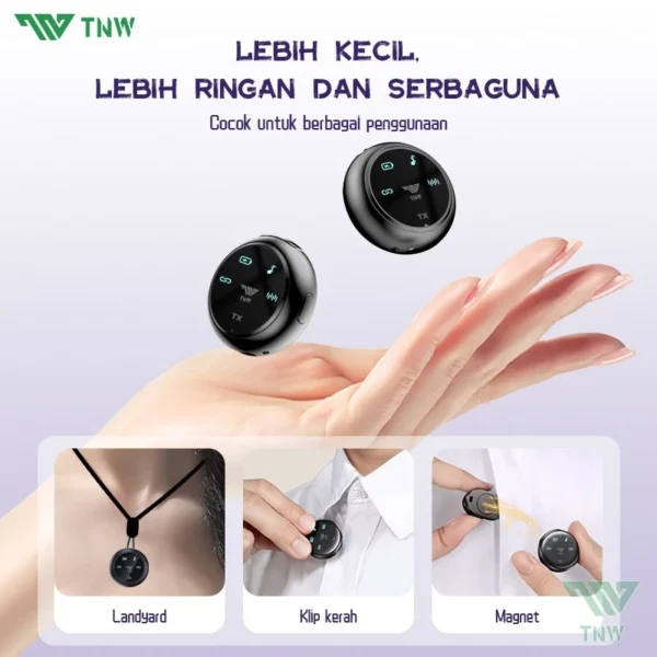 TNW A37 Wireless Microphone — Mic Lavalier Dual untuk Live Streaming